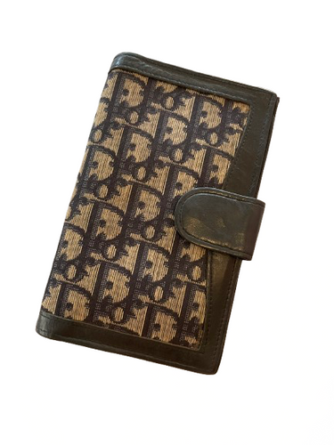 Christian Dior Blue Logo Monogram Wallet