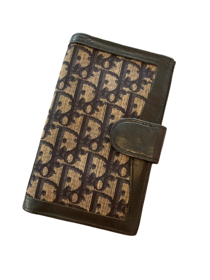 Christian Dior Blue Logo Monogram Wallet