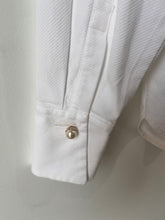 Chanel White Tuxedo Shirt with Pearl Buttons