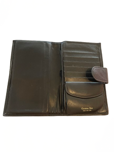 Christian Dior Blue Logo Monogram Wallet