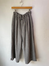 Ichi Antiquities Grey Gingham Wool Pants