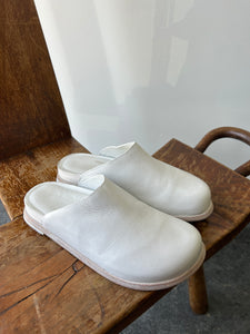 Wal and Pai White Clogs