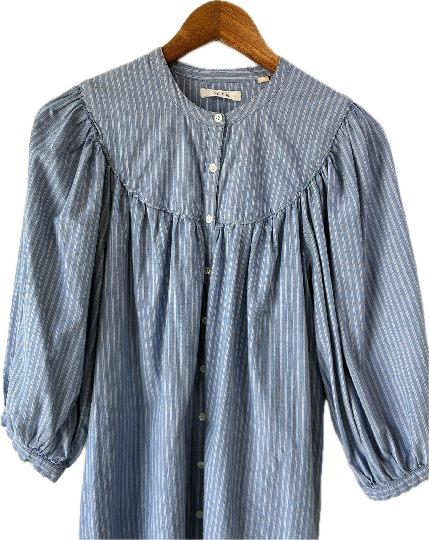 Doen Blue and White Stripe Dress