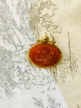 Antique Carnelian King and Queen Pendant