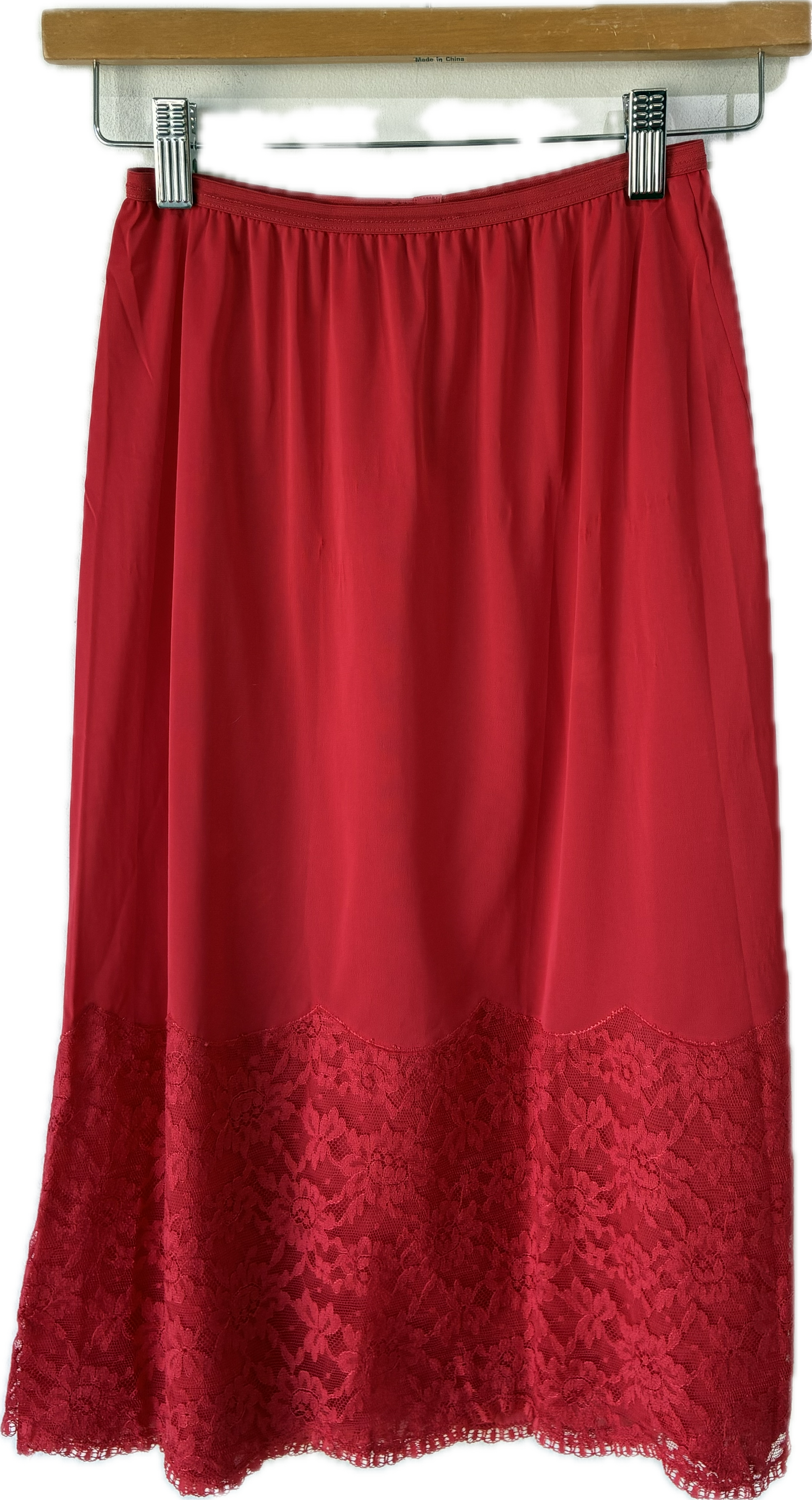 Red Poly Half Slip - The Curatorial Dept.