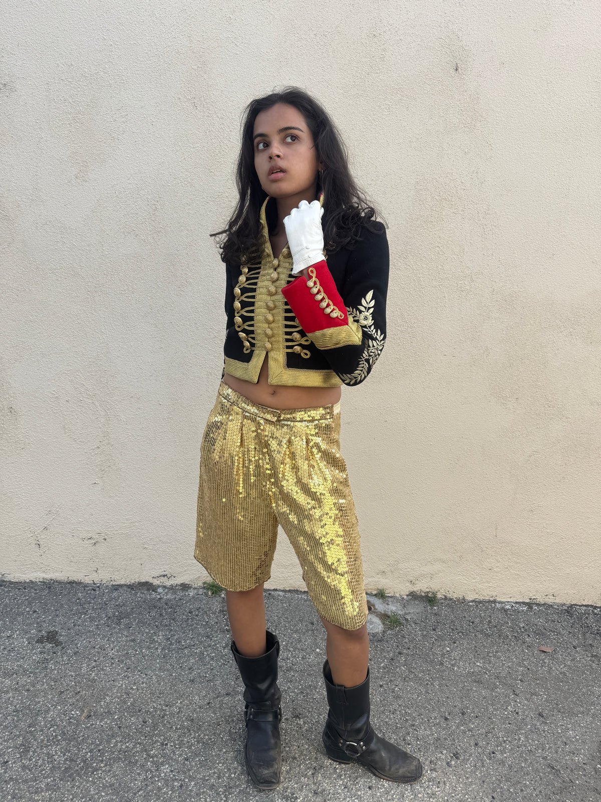 Vintage Gold Sequin Shorts - The Curatorial Dept.