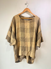 Vintage 1980s Issey Miyake Brown Plaid Linen 2 Piece Set