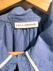 Ulla Johnson Blue Chambray Ruffle Dress