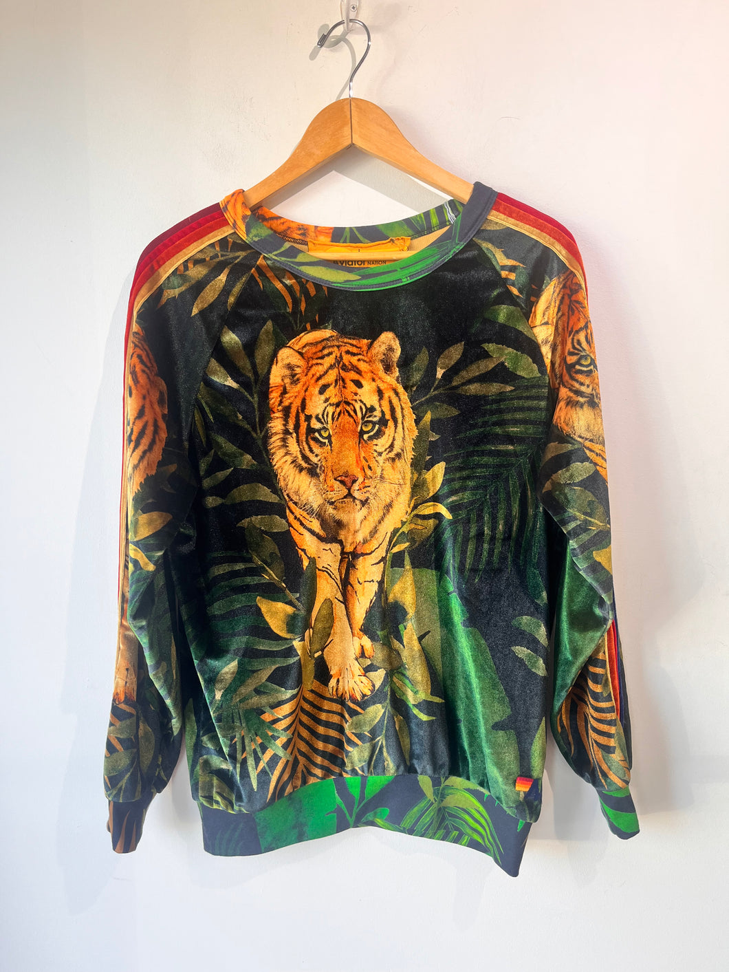 Aviator Nation Velour Tiger Sweatshirt