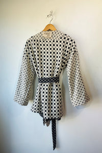 Ace and Jig Black and White Reversible Coat with Belt