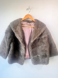 Vintage Fur Brown Short Jacket