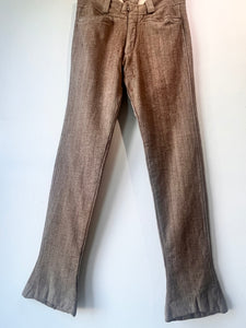 Vintage 1940s Brown Herringbone Western Pants