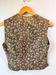 Vintage Floral Brocade Vest