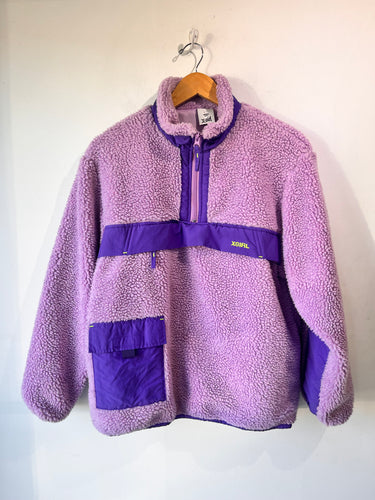 X Girl Lavender Fuzzy Sherpa Pullover