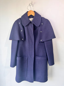 Saks Fifth Avenue Navy Wool Great Coat