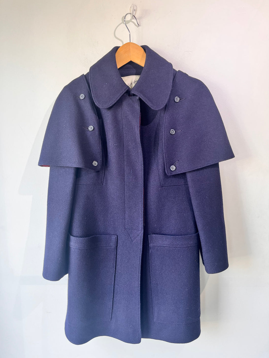 Saks Fifth Avenue Navy Wool Great Coat