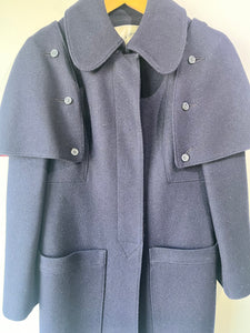 Saks Fifth Avenue Navy Wool Great Coat