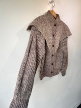 I.B. Diffusion Purple and Grey Cape Shoulder Cardigan