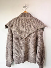 I.B. Diffusion Purple and Grey Cape Shoulder Cardigan