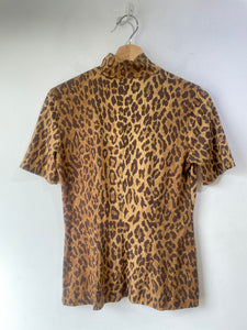 Vintage Dolce & Gabbana Tan Leopard Animal Print Top