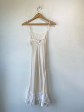 Dosa White Silk Ruffle Slip Dress