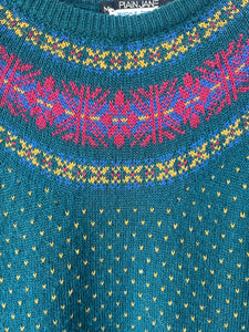 Esprit Plain Jane Green Fair Isle Sweater Dress