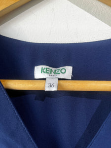 Kenzo Oversized Blue Drop Waist Dress