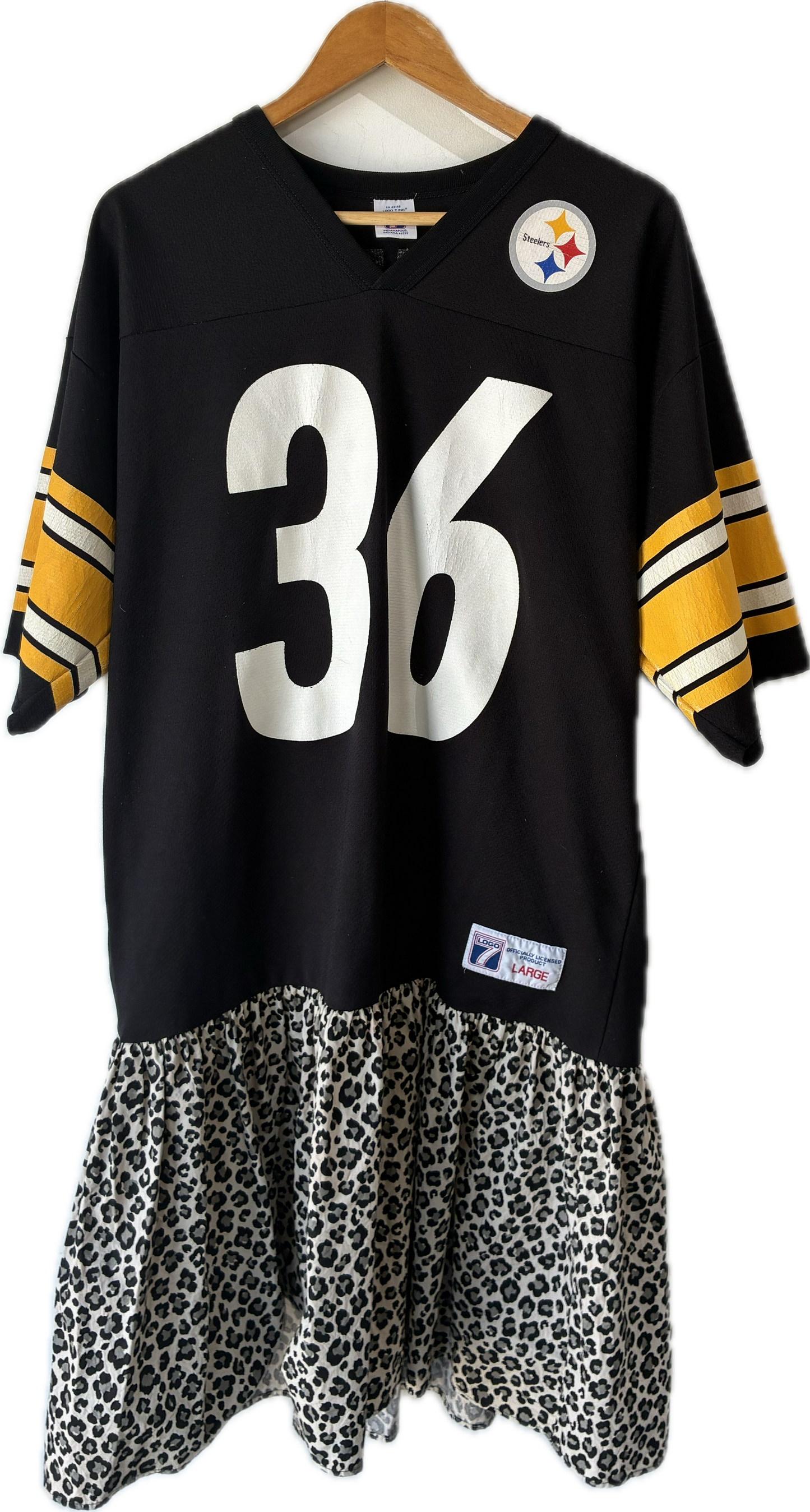 pittsburgh steelers jersey dress Women's Tommy Bahama Black Pittsburgh Steelers Ashby Isles Three-Quarter Length Sleeve Pullover Jersey Dress Size: Extra Small