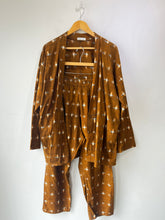 Bask Brown Ikaat Two Piece Suit