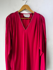 Oscar De La Rental Pink Polyester Caftan