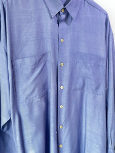 Phiz Men's Cornflower Blue Silk Shirt