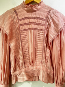 Isabel Marant Étoile Pink Ruffle Flutter Sleeve Blouse