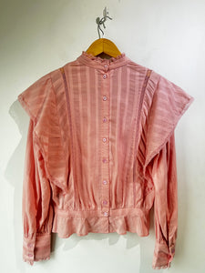 Isabel Marant Étoile Pink Ruffle Flutter Sleeve Blouse