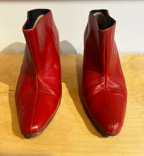 Michelle Mason Red Pointy Toe Booties