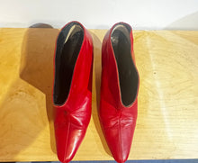 Michelle Mason Red Pointy Toe Booties