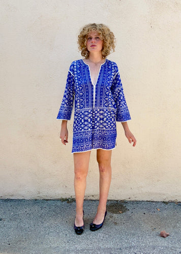 Isabel Marant Etoile Blue Caftan Mini Dress