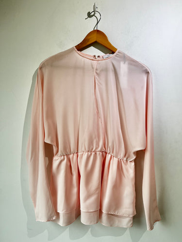 Tome Ballerina Pink Polyester Peplum Top