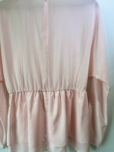 Tome Ballerina Pink Polyester Peplum Top