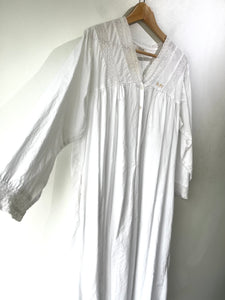 Straw London White Cotton Nightgown