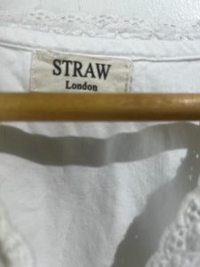 Straw London White Cotton Nightgown