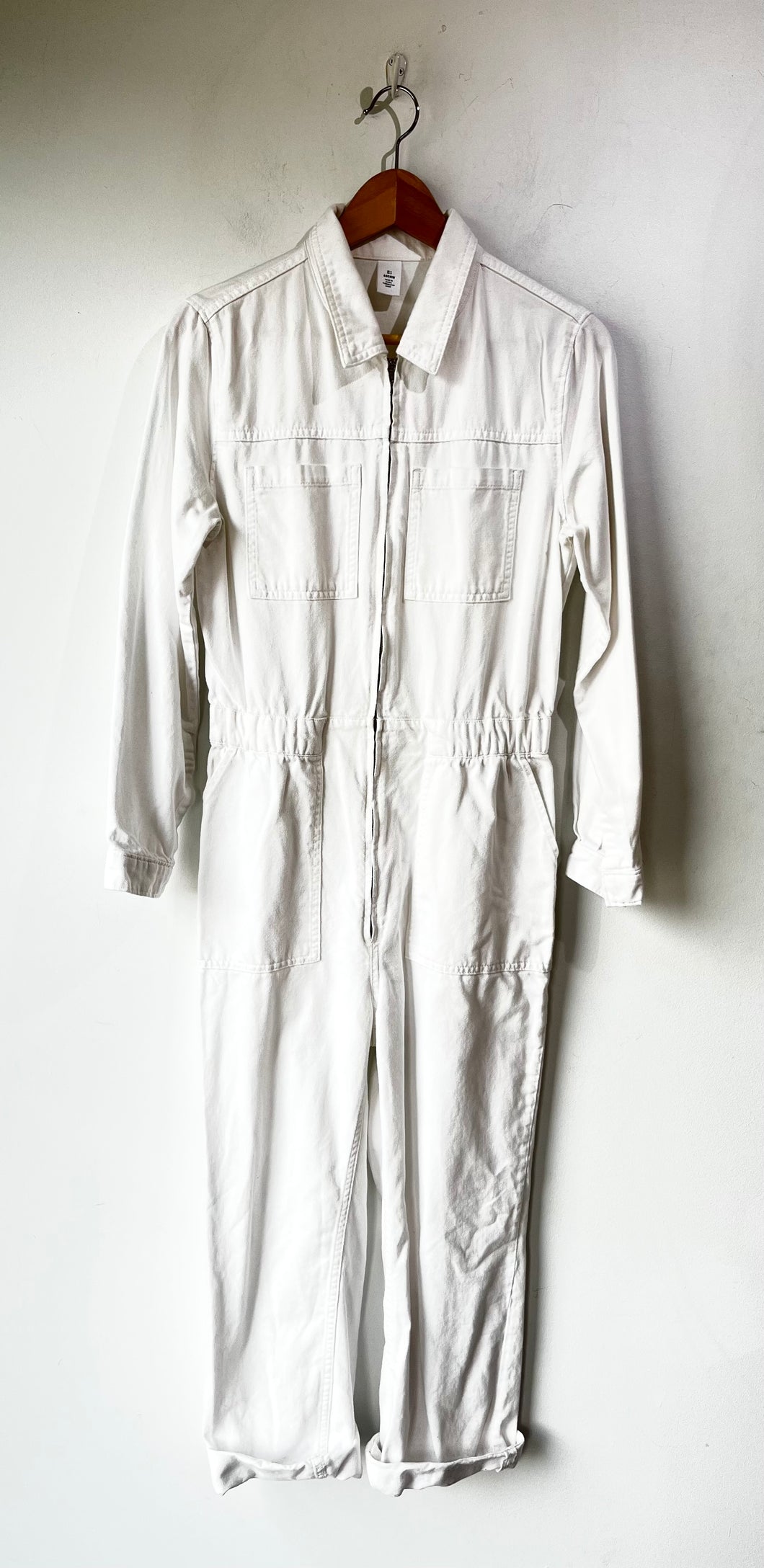 &Denim White Denim Coveralls
