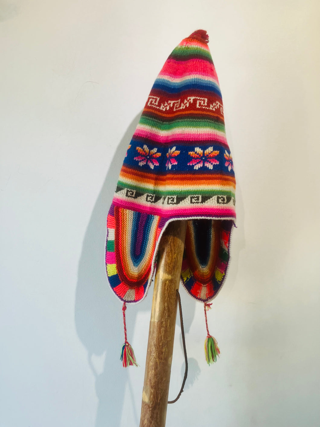 Vintage Cotton Hand Woven Rainbow Hat