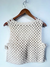 Cream Wool Crochet Vest