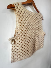 Cream Wool Crochet Vest