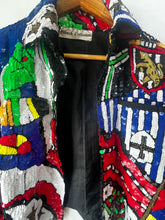 Vintage French Collizioni Multi Color Sequin Jacket