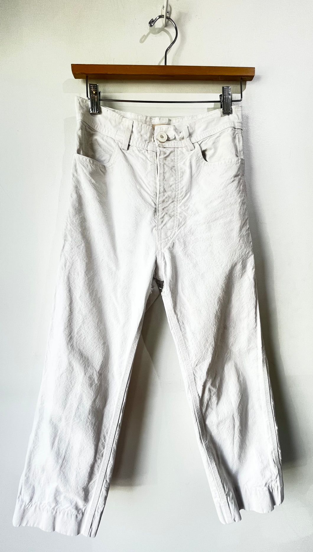 Jesse Kamm White Handy Pants