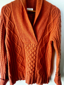 Kinross Orange Sherbert Cashmere Sweater