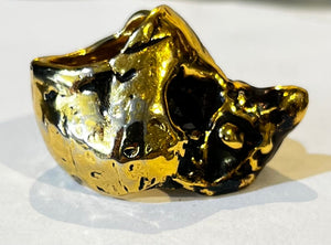 Sylvie Auvray Brass Face Ring