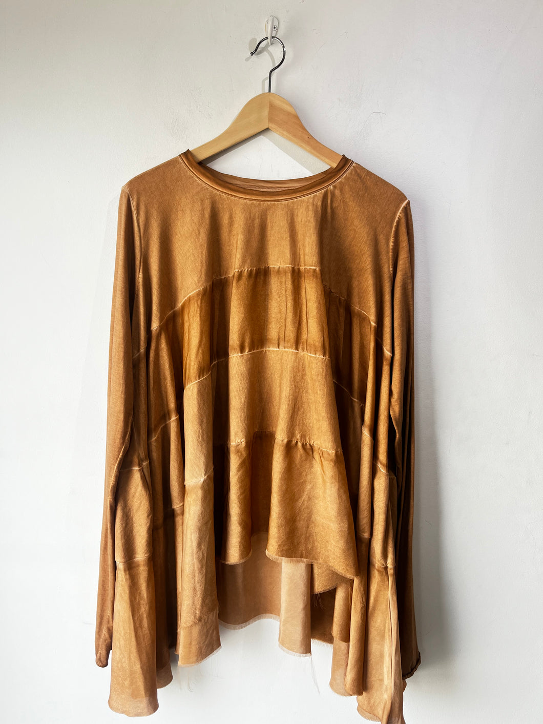 Uma Wang Brown Cotton and Silk Top