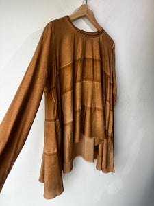 Uma Wang Brown Cotton and Silk Top